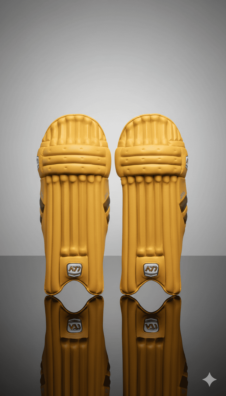 A77 | Cricket | Batting | Pads | Gold Edition Yellow