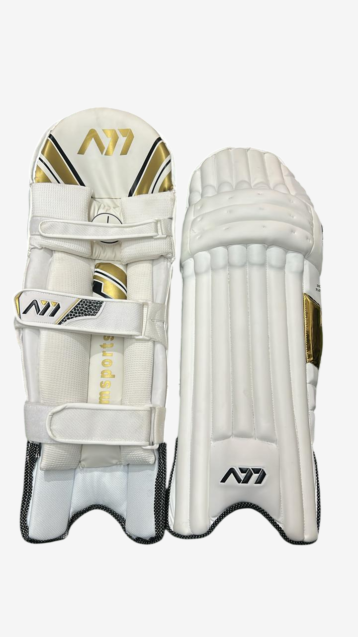 A77 | Cricket | Batting | Pads | Pro Player White