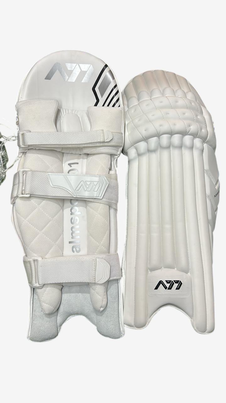 A77 | Cricket | Batting | Pads | Player Edition White