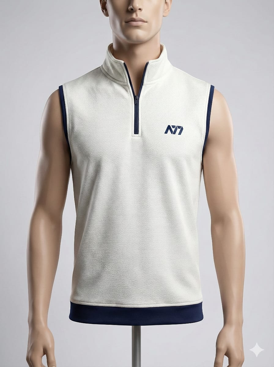 A77 | Sports Wear | White Sweater