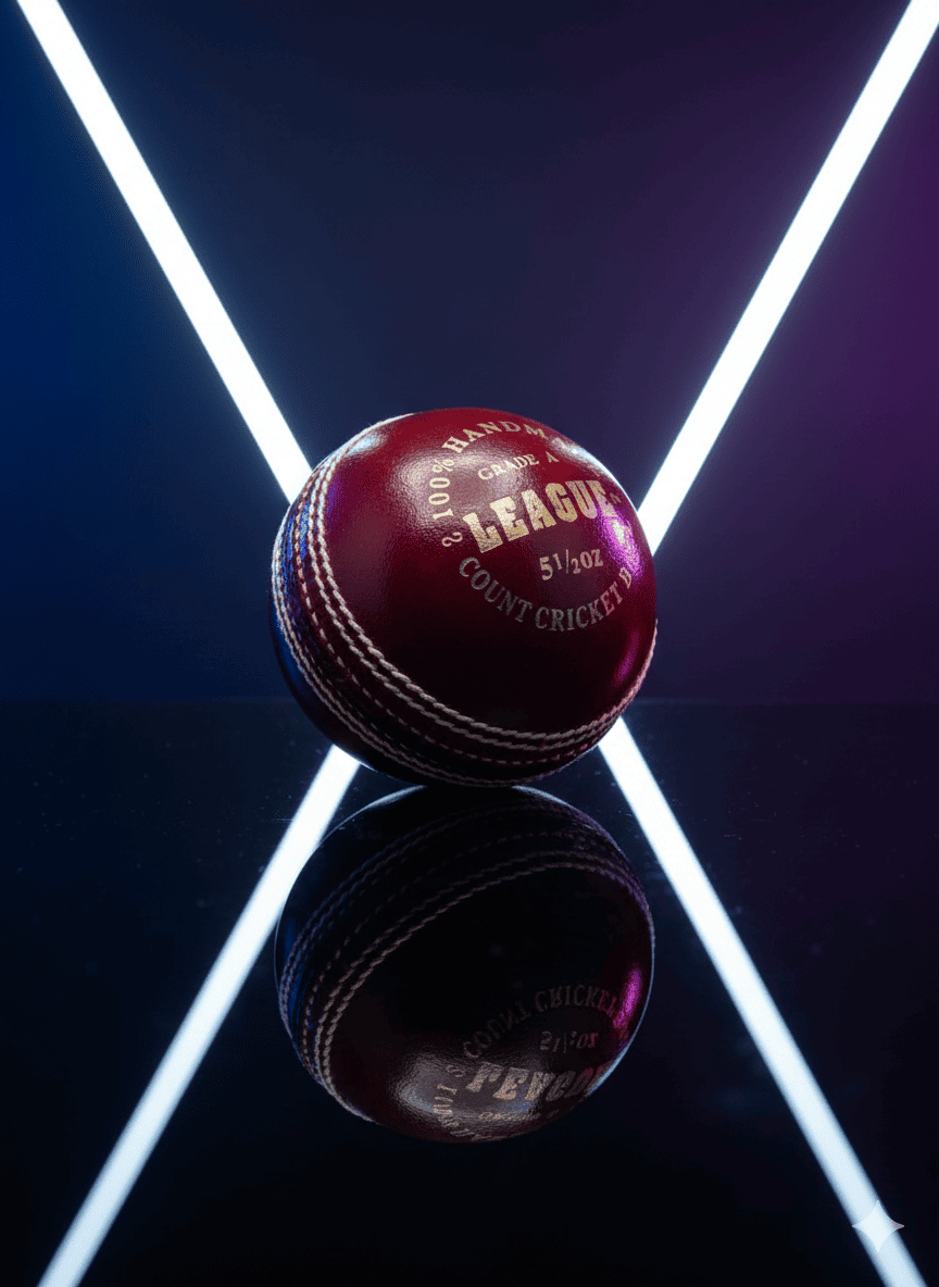 A77 | Sports | Cricket | Leather Ball | League Red