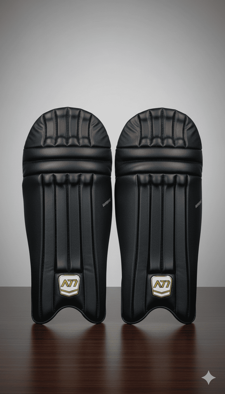 A77 Supreme Black Cricket Keeping Pads | Professional Wicket Keeping Pads