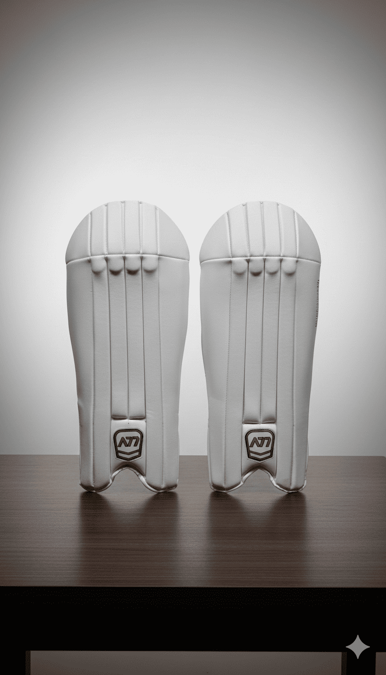 A77 Supreme White Cricket Keeping Pads | Professional Wicket Keeping Pads