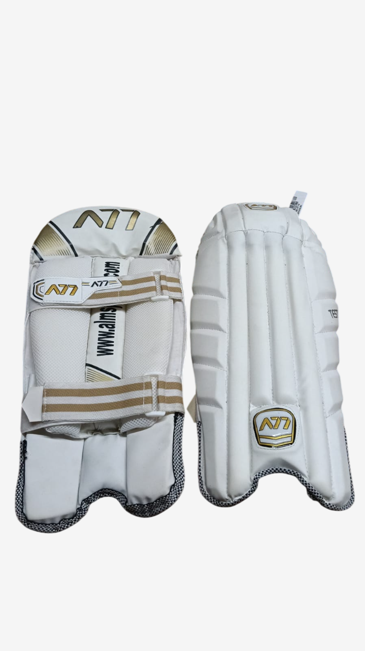A77 Test White Wicket Keeping Pads