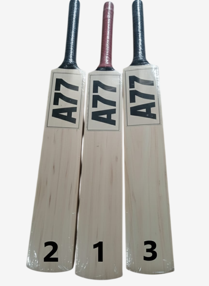 A77 Popular Willow Tennis Cricket Bat (Size 1–3)