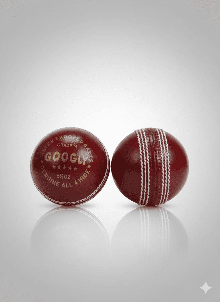 A77 Googly Red Leather Cricket Ball