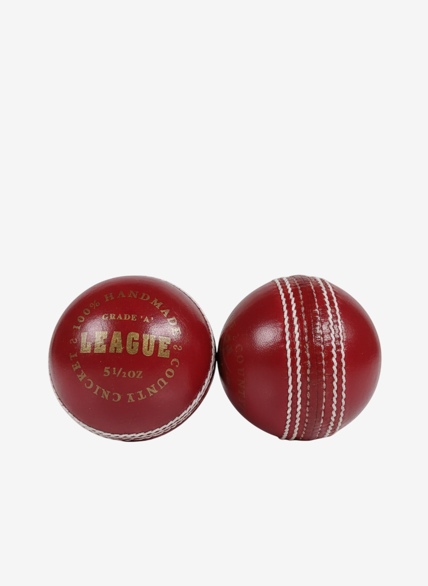 A77 League Red Leather Cricket Ball