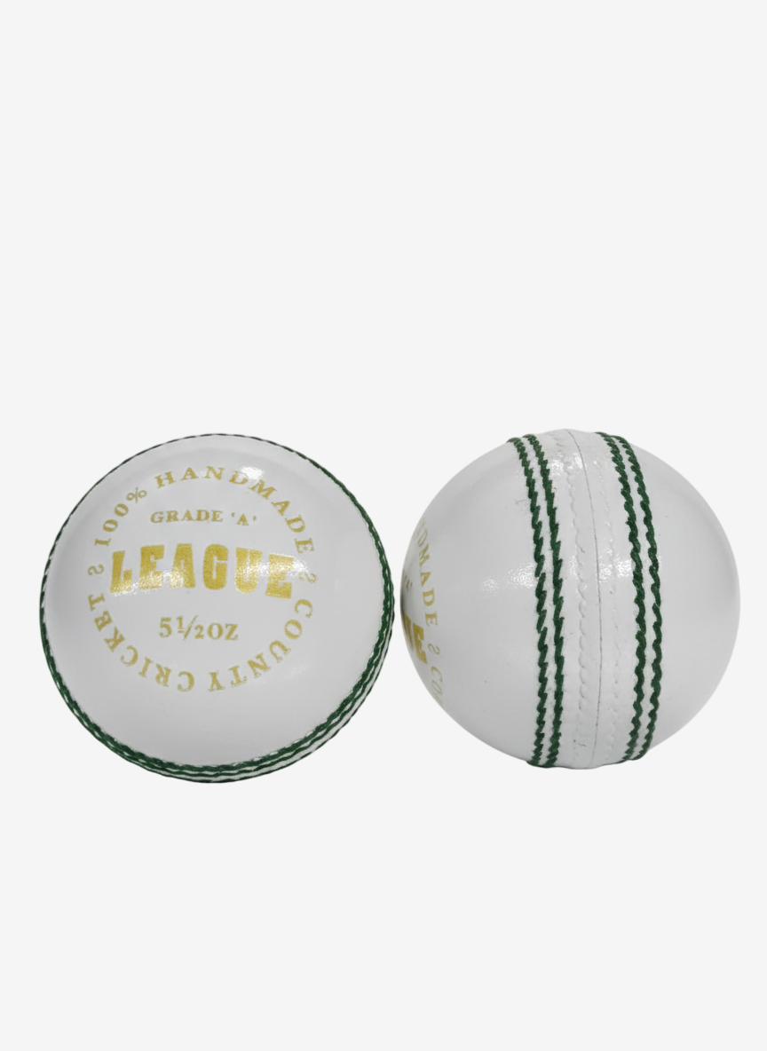 A77 League White Leather Cricket Ball