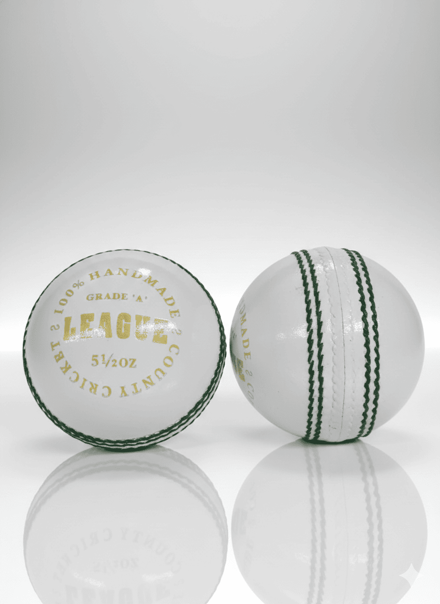 A77 League White Leather Cricket Ball