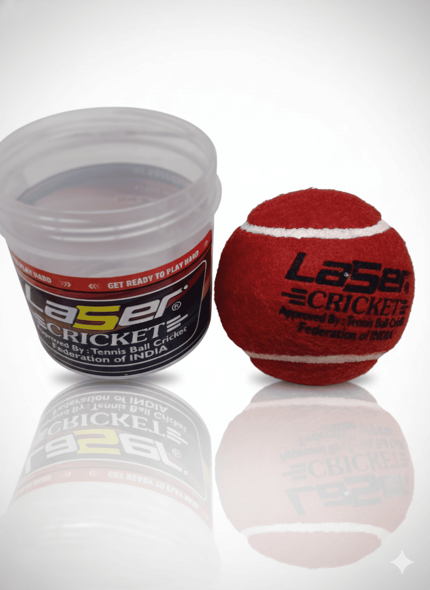 Guru Laser Red Cricket Ball