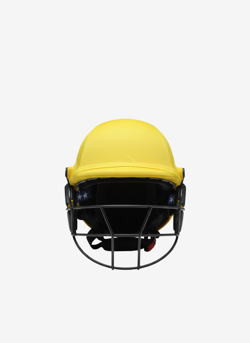 A77 Cricket Batting Helmet | IPL Standard Protection | Yellow