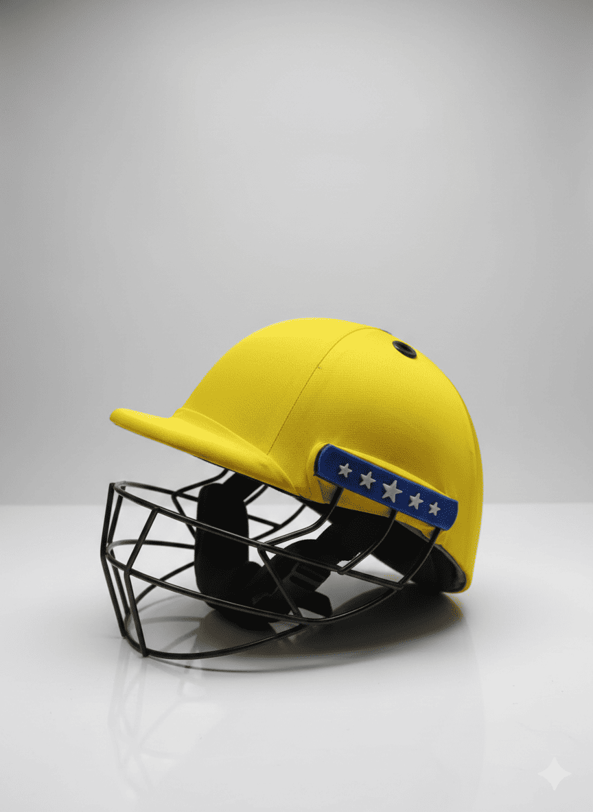 A77 Cricket Batting Helmet | IPL Standard Protection | Yellow
