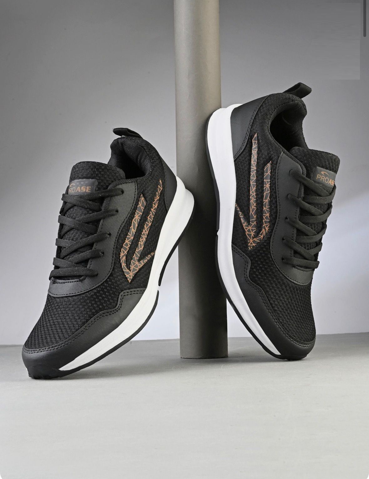 Pro Ase Running Shoes | Cricket | Fitness | Black