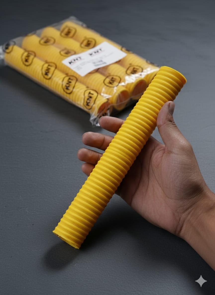 A77 | Cricket | Bat | Grip | KNT Round Pack Yellow