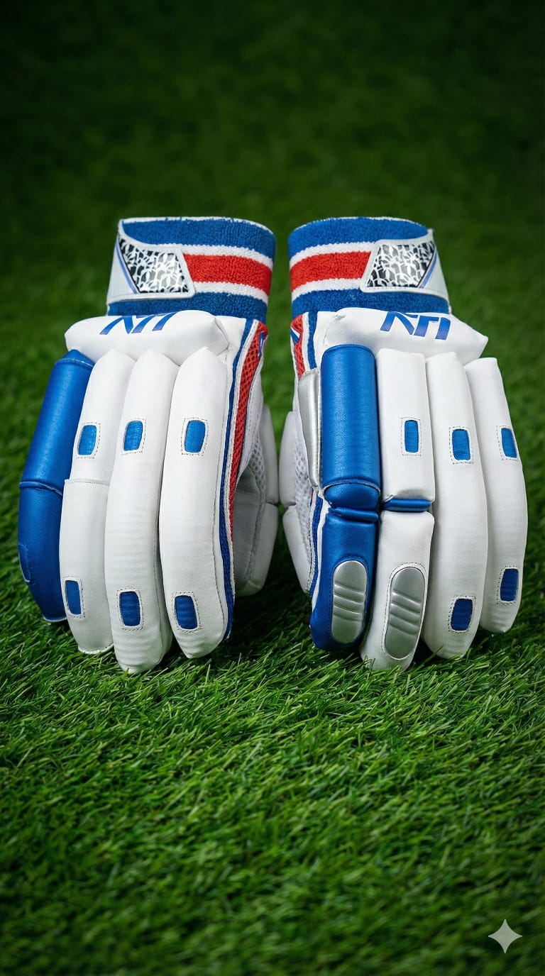 A77 | Cricket | Batting | Gloves | V.K.Edition White