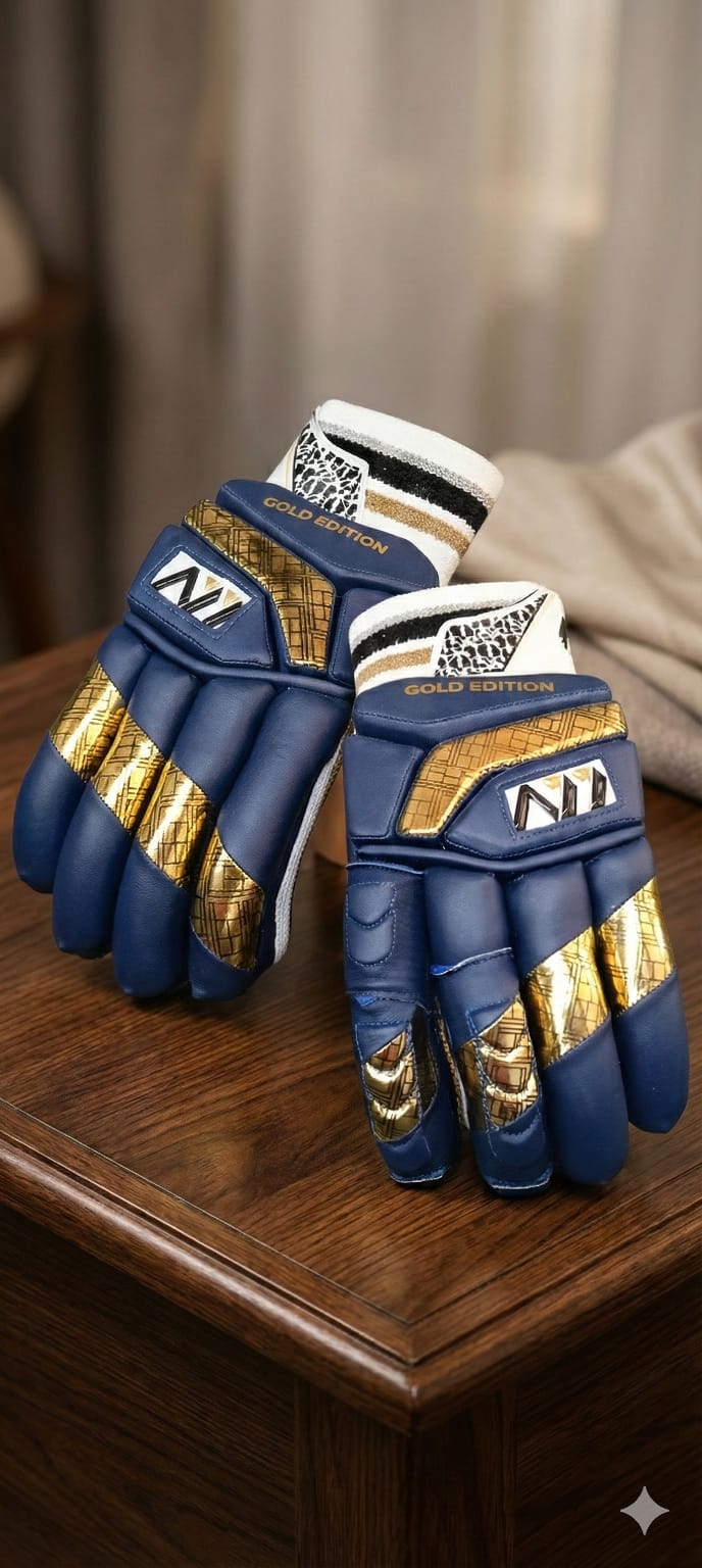 A77 | Cricket | Batting | Gloves | Gold Edition