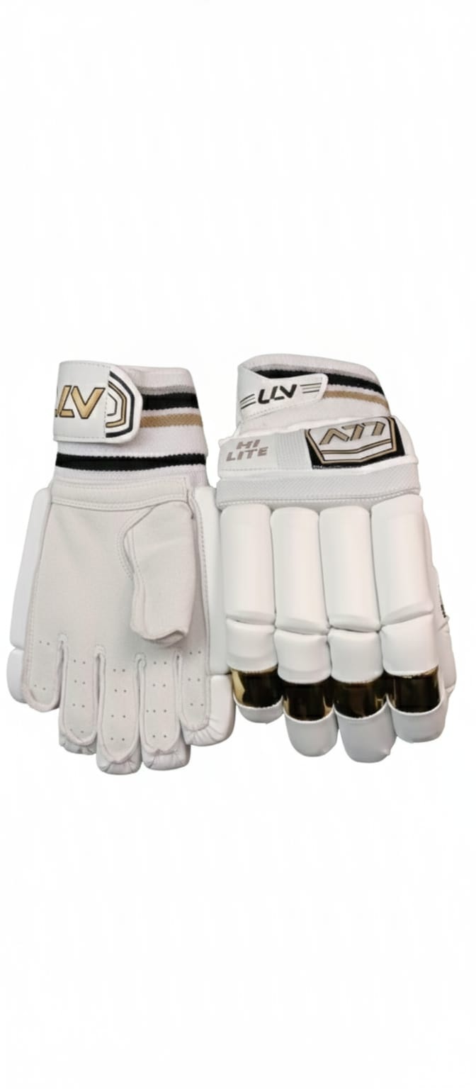 A77 | Cricket | Batting | Gloves | Hi Lite White