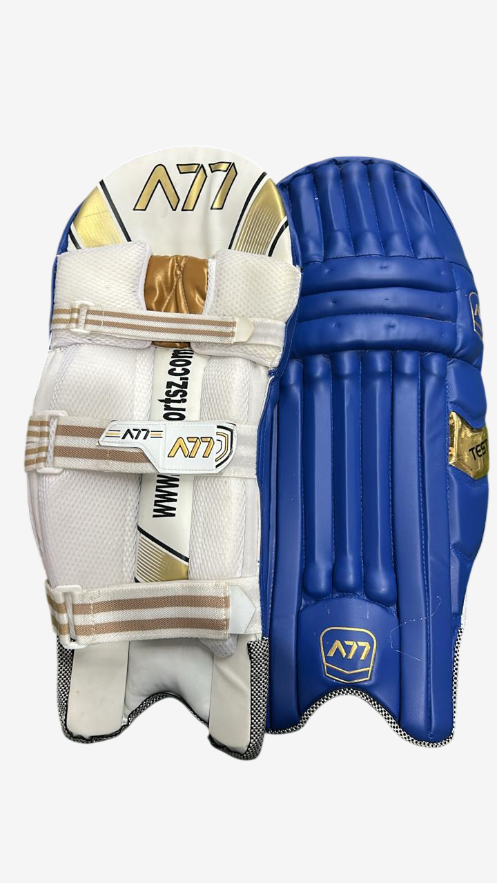 A77 | Cricket | Batting | Pads | Test Blue