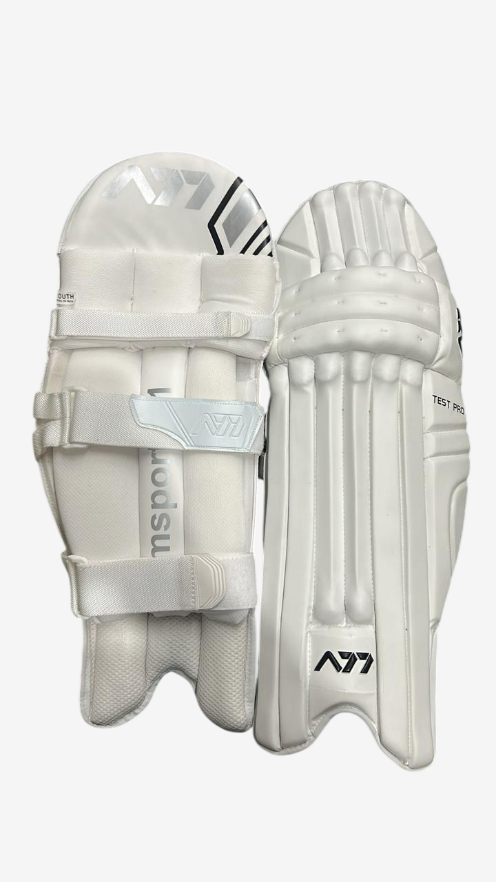 A77 | Cricket | Batting | Pads | Test Pro White